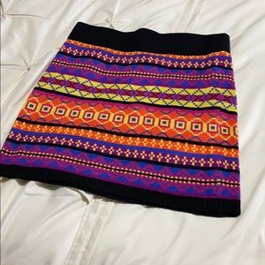 Sweater mini skirt